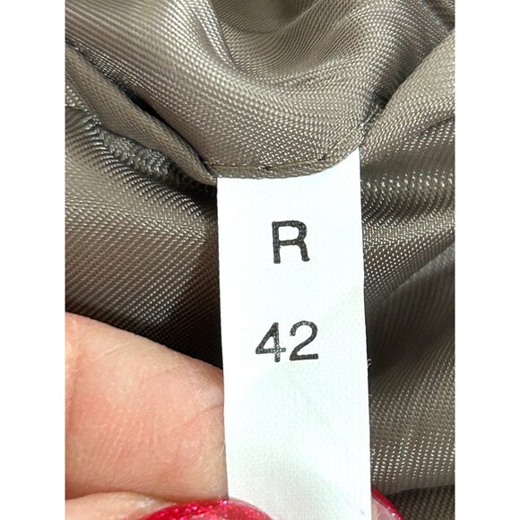 Jeffrey Banks Men’s Blazer Brown 42 R Vintage Polyester Suede Feel Sport Jacket - Picture 6 of 15